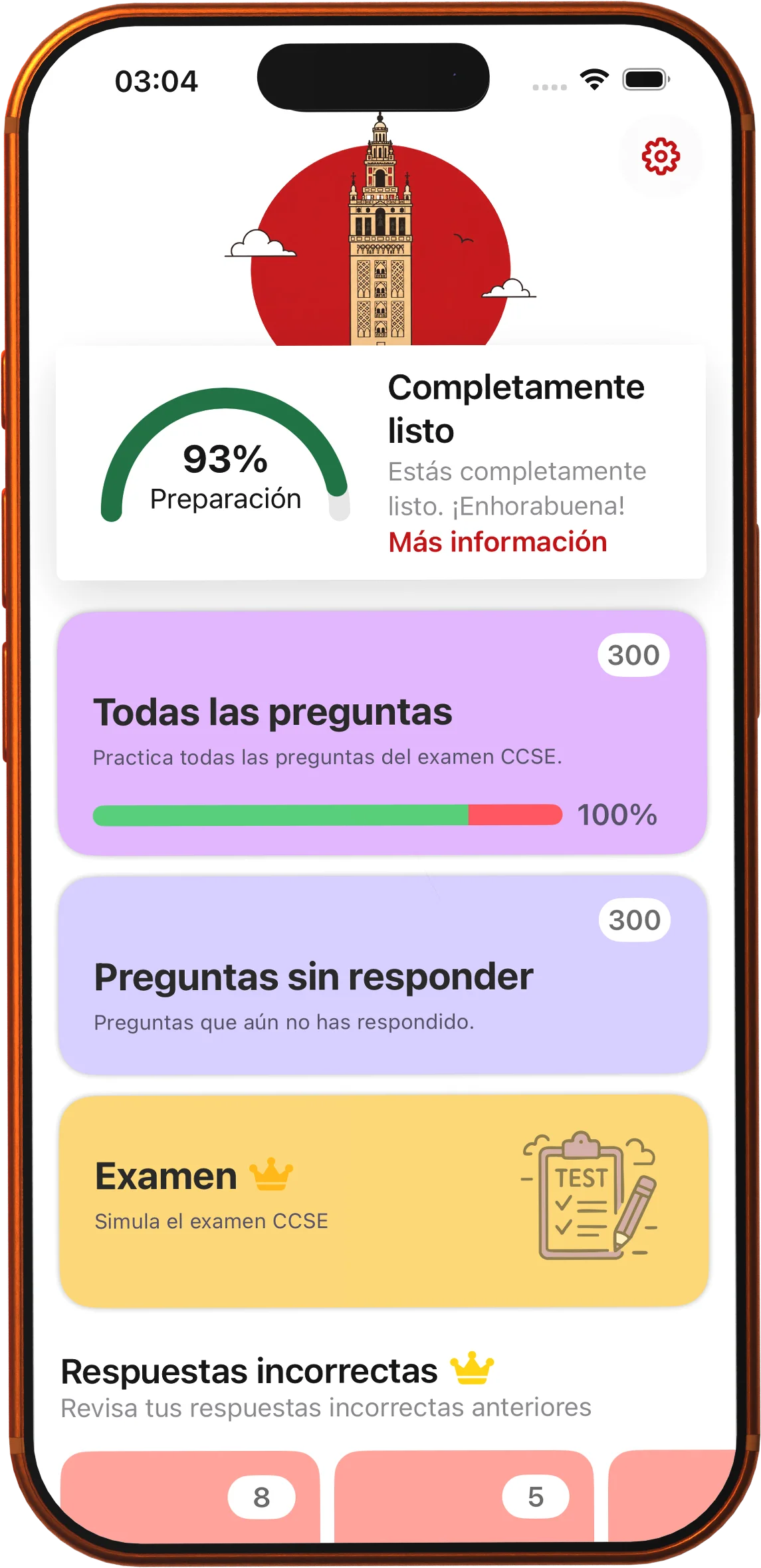 CCSE Nacionalidad Española app features